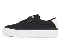 Tommy Hilfiger Femme Essential Vulc Textile Sneaker FW0FW08323 Baskets, Black, 38 EU