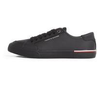 Tommy Hilfiger Baskets Vulcanisées Homme Core Corporate Leather Basses, Noir (Black), 42