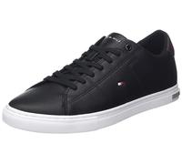 Tommy Hilfiger Baskets Vulcanisées Homme Essential Leather Detail Chaussures, Noir (Black), 43