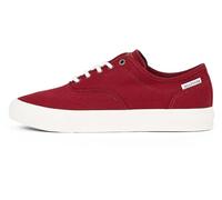 Tommy Hilfiger Baskets Vulcanisées Homme Low Oxford Twill avec Logo, Rouge (Rouge), 44