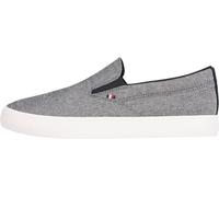 Tommy Hilfiger Baskets Vulcanisées Homme Low Slip on à Enfiler, Noir (Black), 41