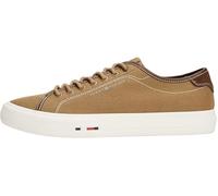 Tommy Hilfiger Baskets Vulcanisées Homme Street Canvas avec Logo, Marron (Rooted Brown), 40