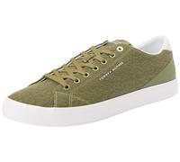 Tommy Hilfiger Baskets vulcanisées Th Hi Vulc Low Summer CVS Fm0fm05056 pour Homme, Vert purée, 41 EU