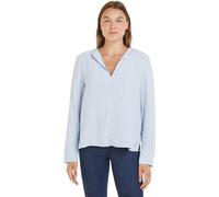 Tommy Hilfiger Blouse Femme Crepe Blouse Col en V, Bleu (Breezy Blue), 38