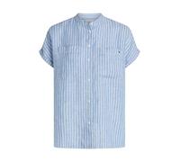 Tommy Hilfiger Blouse Femme Linen Collarless Manches Courtes