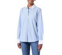 Tommy Hilfiger Blouse Femme Stripe Regular Shirt en Coton, Bleu (Ivy STP/Vessel Blue), 48