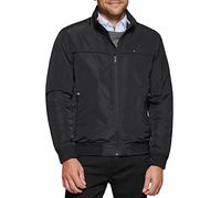 Tommy Hilfiger Blouson bomber Performance imitation mémoire pour homme, noir rempli, taille S, Garnissage noir., S
