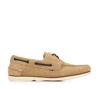 Tommy Hilfiger Chaussures bateau pour homme TH Boat Shoe Core Suede FM05387 Beige (Taupe côtier) 42