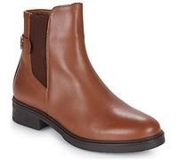 Boots femmes Tommy Hilfiger TH LEATHER FLAT BOOT Marron 38