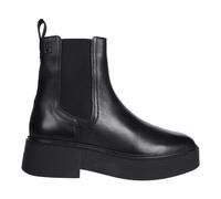 Tommy Hilfiger - Botte Chelsea en cuir Monogram - Femme - Chaussures - Noir - Taille: 41 EU