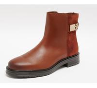 Tommy Hilfiger Bottes Basses Femme en Cuir, Marron (Cognac Brown), 39