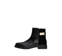 Boots femmes Tommy Hilfiger TH LOGO LEATHER MIX CHELSEA Noir 36