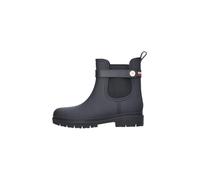 Tommy Hilfiger Bottes de Pluie Femme Rubberised Rainboot Déperlantes, Bleu (Space Blue), 38