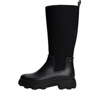 Tommy Hilfiger Bottes Femme Flag Long Warm Lining Bottes de Pluie, Noir (Black), 40