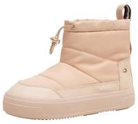 Tommy Hilfiger Bottes Femme Flag Nylon Mini Snowboot Semelle Épaisse, Beige (Misty Blush), 41