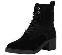 Tommy Hilfiger Bottes Femme Suede Mid Heel Laceup à Talon, Noir (Black), 41