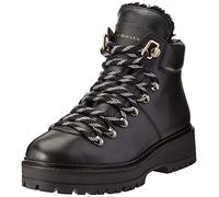 Tommy Hilfiger Bottes Plates d'extérieur en Cuir pour Femme Fw0fw06725 Low, Black, 39 EU