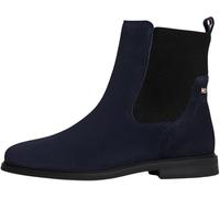 Tommy Hilfiger Bottines Chelsea Femme Flag en Daim, Bleu (Space Blue), 36