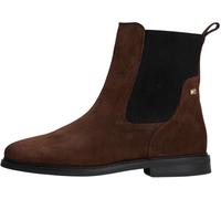 Tommy Hilfiger Bottines Chelsea Femme Flag en Daim, Marron (Legacy Brown), 36