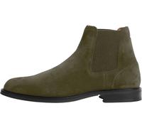 Tommy Hilfiger Bottines Chelsea Fm0fm05953Low en daim pour homme, Kaki Platinum Olive, 47 EU