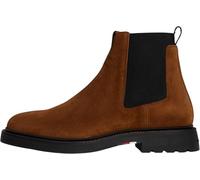 Tommy Hilfiger Bottines Chelsea Homme Comfort en Daim, Marron (Coconut Grove), 40