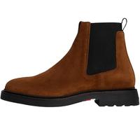 Tommy Hilfiger Bottines Chelsea Homme Comfort en Daim, Marron (Coconut Grove), 40