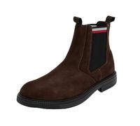 Tommy Hilfiger Bottines Chelsea Homme en Daim, Marron (Cocoa), 44