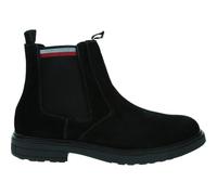 Tommy Hilfiger Bottines Chelsea Homme en Daim, Noir (Black), 45