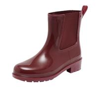 Tommy Hilfiger Bottines de Pluie Femme Flag Rainboot Semelle Crantée, Rouge (Deep Rouge), 36