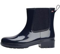 Tommy Hilfiger Bottines de Pluie Femme Hardware Rainboot Brillantes, Bleu (Space Blue), 42