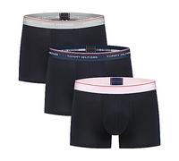 Tommy Hilfiger Boxer Homme Lot de 3 Slip Homme Sous-Vêtement, Noir (Pitch Blue/Pink/Antique Silver), S