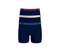 Tommy Hilfiger Boxer pour Homme, Blanc/Bleu Vif/Bordeaux Classique, L
