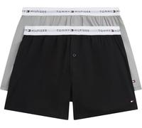 Tommy Hilfiger Boxer tissé 2P UM0UM03871 pour Homme, Multi (Noir/Argent Antique), S