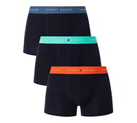 Tommy Hilfiger Boxers Lot de 3 Homme avec Ceinture à Motif Logo, Multicolore (Deep Orange/Jade Green/Blue Coast), L