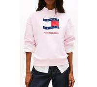 Tommy Hilfiger Boxy Wavy Flag Crew Pearly Pink Taille: M | Pulls Outlet | Femme | Rose