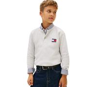 Tommy Hilfiger Boys Heritage Henley Waffle Tee LS KB0KB10166 Grey (Mid Grey Heather) 14 Years