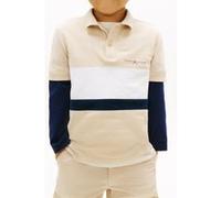 Tommy Hilfiger Boys Mini Embroidered Polo Classic Beige Colourblock Taille: 12 | Chemises Outlet | Unisex | Marron