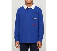 Tommy Hilfiger Boys Multi Print Polo Ls Majesty Blue Taille: 14 | Chemises Outlet | Unisex | Bleu