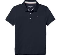 Tommy Hilfiger Polo Manches Courtes Garçon en Coton Biologique, Bleu (Sky Captain), 10 Ans