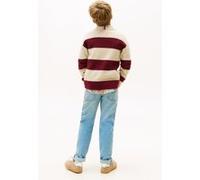 Tommy Hilfiger Boys Wool Blend Rib Rugby Rich Cherry Colourblock Taille: 12 | Pulls Outlet | Unisex