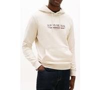 Tommy Hilfiger Sweat à Capuche Homme Brand Love en Coton, Ivoire (Newsprint), M