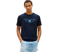 Tommy Hilfiger Brand Love Mono Stack Tee Mw0mw42365 T-Shirt S/S, Blue (Desert Sky), S Homme