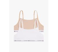 Tommy Hilfiger Brassières Lot de 2 Femme sans Armature, Multicolore (White/Misty Blush), XS