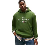 Tommy Hilfiger BT-BRNDLOVE BIG Hilfiger Hoody-B MW0MW42997 Pull à Capuche, Vert, 5XL_Plus, Vert (pin de Montagne), 5XL Grande Taille