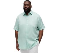 Tommy Hilfiger BT-cl Linen BLND Solid SS RF S-b Mw0mw44062 Chemise S/S, Green (Crushed Mint), 4XL Grande Taille Homme