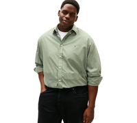 Tommy Hilfiger BT-Core Hairline Pop RF Shirt Mw0Mw43027 Chemise L/S, Green (Mountain Pine/Stripe), XXL Grande Taille Homme
