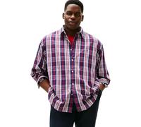 Tommy Hilfiger BT-Flex Pop Medium Check Shirt Mw0Mw43034 Chemise L/S, Blue (Preppy Navy/Check), 5XL Grande Taille Homme