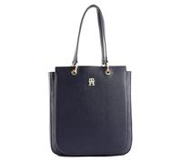 Tommy Hilfiger Cabas Femme Sac TH Emblem Work Tote Fermeture Éclair, Bleu (Space Blue), Taille Unique