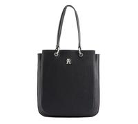 Tommy Hilfiger Cabas Femme Sac TH Emblem Work Tote Fermeture Éclair, Noir (Black), Taille Unique