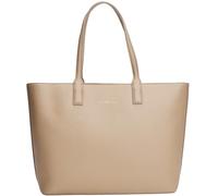 Tommy Hilfiger Cabas Sac Femme Logotape avec Fermeture Éclair, Beige (Coastal Taupe), Taille Unique